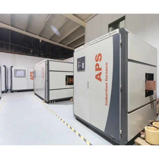 Aps ISO9001 Industria elettrica 500 kg Ottone Bronzo Rame Alluminio Rottami metallici Ghisa Acciaio inossidabile Forno di fusione a induzione a media frequenza